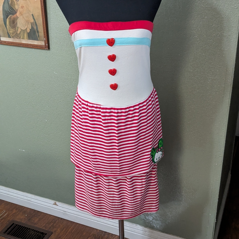 Tokidoki Strapless Dress - Red, White, and Blue